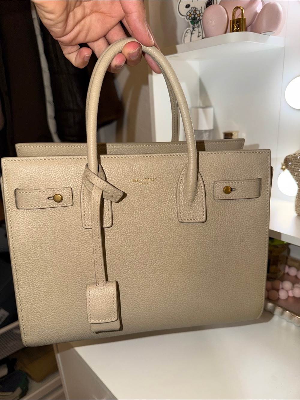 Saint Laurent Sac de Jour leather satchel Top handles with crossbody strap - Picture 5 of 13
